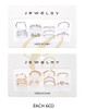 8 Piece Gold & Silver Midi Ring Set (0577) .68 each set