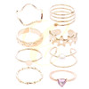 8 Piece Gold & Silver Midi Ring Set (0577) .68 each set