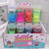 4.4" Large Crystal Mud Slime Jar with Novelty Figurines 12 pcs per display box .87 each