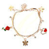 Rose, Heart & Butterfly Charm Anklet with Rhinestones .68 each