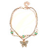 Double Chain Anklet with Rhinestones & Butterfly Charms .68 each