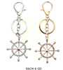 4.3" Ship Wheel Keychain with Rhinestones .68 each