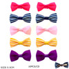 10 Pc Set 2" Stripe Gator Clip Bows .68 per set