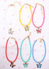 Braided Cord Anklet with Butterfly Pendant .68 each