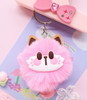 3" Cute Fluffy Cat Pom Pom Keychains with Bell .75 each