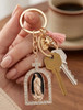 Rhinestone Guadalupe Keychain .68 each