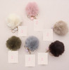 2.7" Faux Fur Pom Pom Keychain with Mini Capsule Charm .68 each