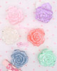 3" Rose Flower Hair Claw Clips w/ Stones .68 each