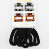 Tortoiseshell Mini Hair Claw Clips & Black Hair Ties Set .68 each set