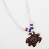 Adjustable Cord Necklace with Tribal Sea Turtle Charm (1523) .68 each