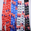 36" Asst Color USA Flag Lanyards w/ Key Holder .68 each