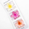 1.5" 3 Pc Set Plumeria Flower Hair Jaw Clip .68 each set