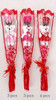16.5" Indiv. Wrapped Red Tone Rose w/ Bear .68 each