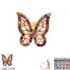 Rhinestone Butterfly Adjustable Ring .68 each