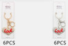 Rhinestone Love Heart Keychain .68 each