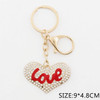 Rhinestone Love Heart Keychain .68 each