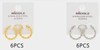 0.9" Stainless Steel Bamboo Style Hoop Earrings .68 each pair