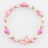 Marble Beaded Stretch Bracelet with Butterfly Charm .68 each