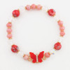 Mixed Beaded Stretch Bracelet with Butterfly Charm .68 each