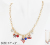 Patriotic Charm Link Necklace .68 each