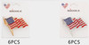 2" Waving USA Flag Rhinestone Brooch .68 each