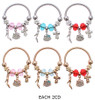 Kids Spring Style Cat, Shoe & Bow Charms Bangle Bracelet .68 each
