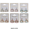 1.1" Sparkling Cat Rhinestone Earrings .68 each pair