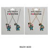 2 Pc Set 18" Novelty BFF Charm Gold & Silver Necklace .68 each set