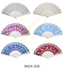 9" Flower Lace Folding Hand Fan Asst Colors .68 each