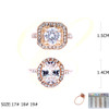 Oval & Square Cut CZ Statement Rings 24 pcs per box .36 each