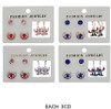 3 Pair Novelty Stud & Hoop Earring Set Gold & Silver .68 each set