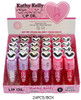Silver Heart Topper Lip Oil 24 pcs per display box .81 each