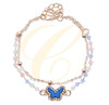 Layered Chain Anklet w/ Beads & Butterfly Charm .68 each