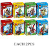DIY 8 Style Mixed Heroes Figurine Sets 16 per display box .75 each