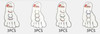 3 Pc Set Silver Asst Color Rhinestone Stretch Toe Ring Set .68 per set