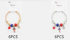 Spring Style Gold & Silver Patriotic Cross, Star & Heart Charm Bracelet .68 each