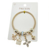 Spring Style Gold & Silver Hi Fashion Charm Bracelet .70 each