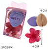3 PC Set Beauty Blender Sponge & Plumeria Flower Hair Clip  .68 each set