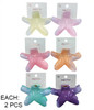 3.5" Starfish Hair Claw Clip Pastel Colors .68 each
