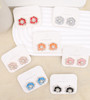0.75" Pearl & Crystal Floral Stud Earrings .70 each pair