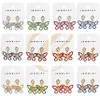 1.4" Rhinestone Butterfly Earrings .68 each pair