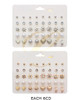 15 Pair Hearts, Flower, Pearl Stud Earring Set .68 each set