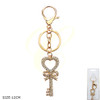 4.7" Rhinestone Heart Key Keychain .68 each