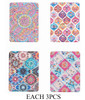 3.25" Mandala Theme Square Compact Mirror $1.87 each