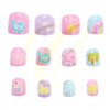 Kids Mixed Design 12 Pack Pre Glued Nails (0284) .68 each set