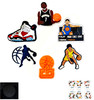 6 Pk Set of Shoe Charms Basketball Theme .75 per set