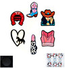 6 Pk Set of Shoe Charms Cowgirl Theme .75 per set
