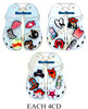 6 Pk Set of Shoe Charms Cowgirl Theme .75 per set
