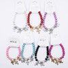 Asst Color Pearl Cross Charm Bracelet .68 each