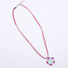18" Multi Cord Necklace w/ Fimo Hawaiian Flower Pendant .68 each